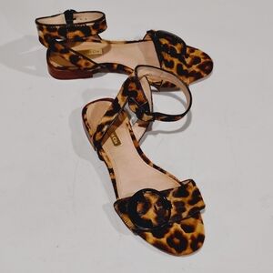 Louise et Cie Leopard Print Sandals Women's Leather Sandals Size 6M